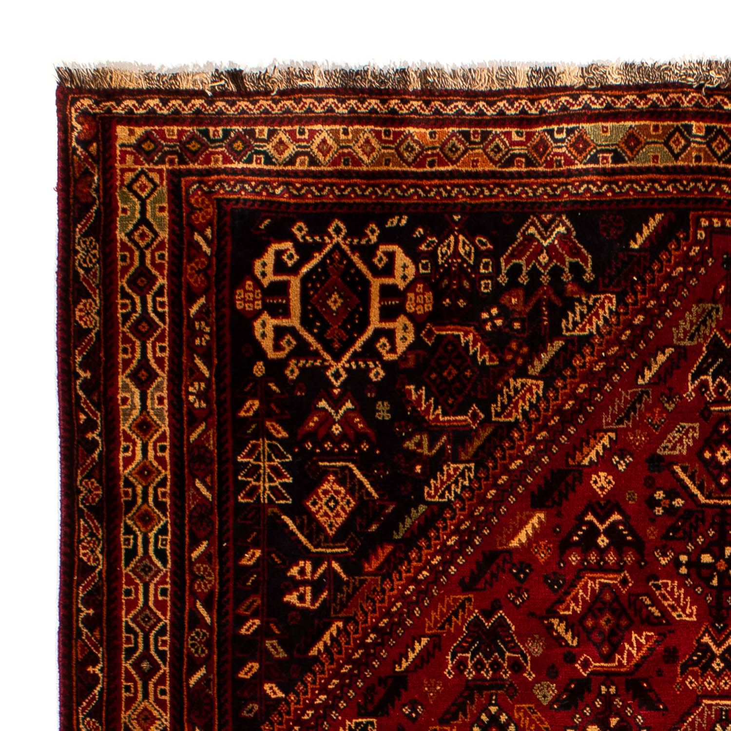 Tapis persan - Nomadic - 294 x 190 cm - rouge foncé