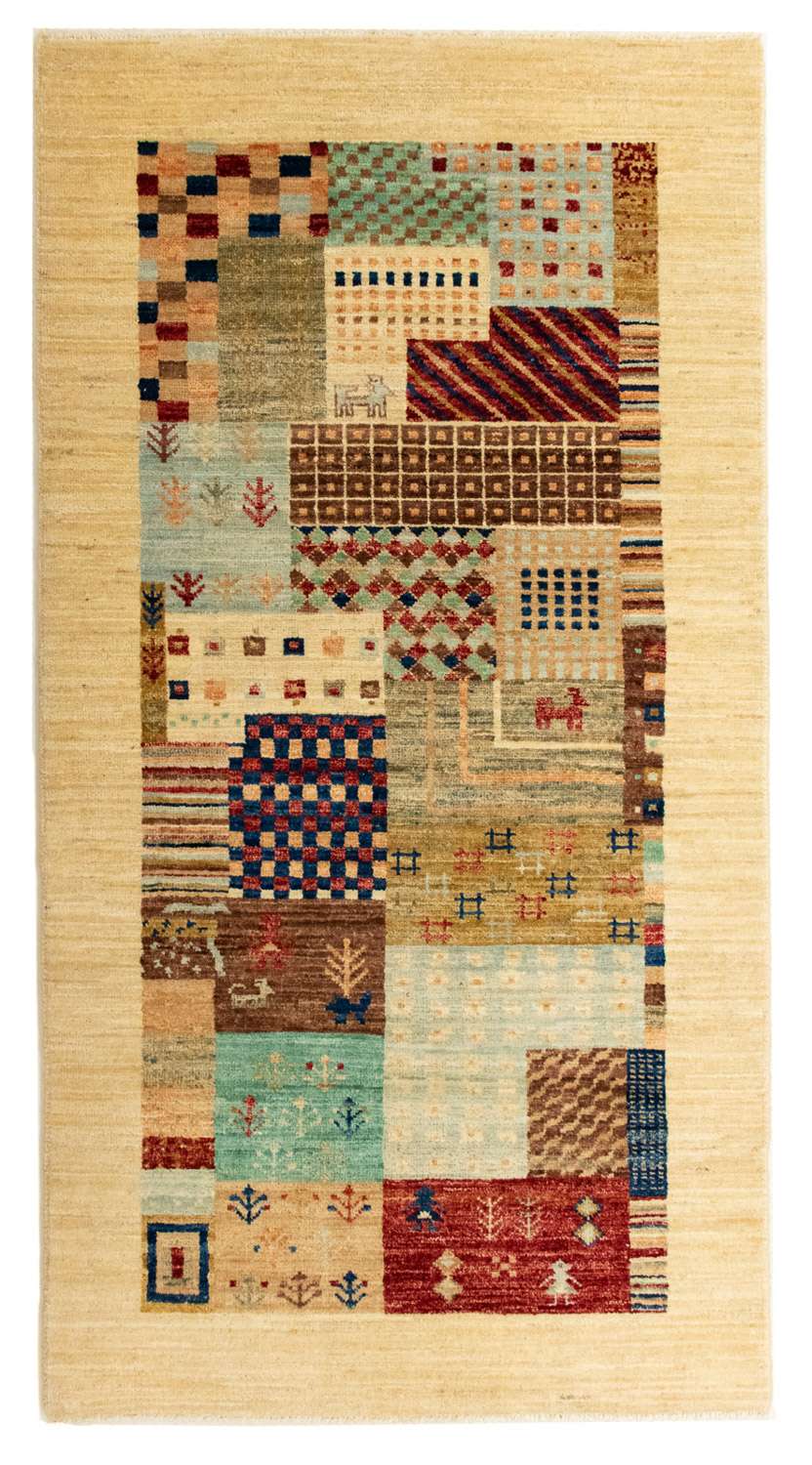 Designový koberec - 137 x 70 cm - béžová