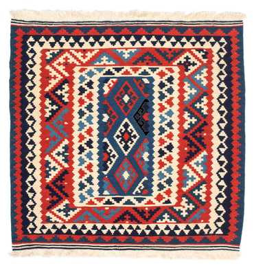 Kelimteppe - Orientalsk square  - 102 x 102 cm - flerfarget