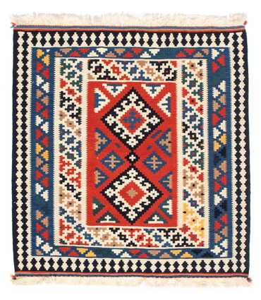 Alfombra Kelim - Oriental cuadrado  - 106 x 100 cm - multicolor