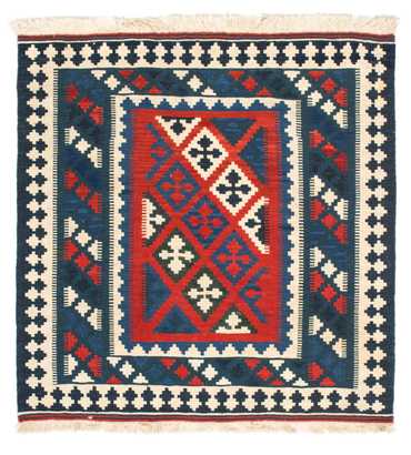 Kelimteppe - Orientalsk square  - 105 x 102 cm - flerfarget