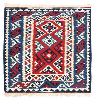 Kelimteppe - Orientalsk square  - 103 x 103 cm - flerfarget