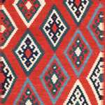 Kelim-tæppe - orientalsk firkantet  - 103 x 101 cm - flerfarvet