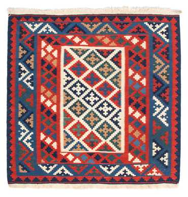 Kelim Rug - Oriental square  - 105 x 104 cm - multicolored