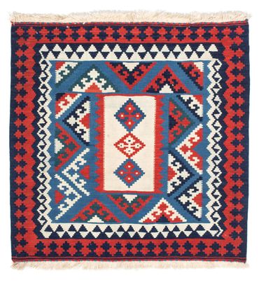 Kelim Rug - Oriental square  - 104 x 103 cm - dark blue