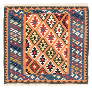 Tapis Kelim - Oriental carré  - 103 x 100 cm - marron clair