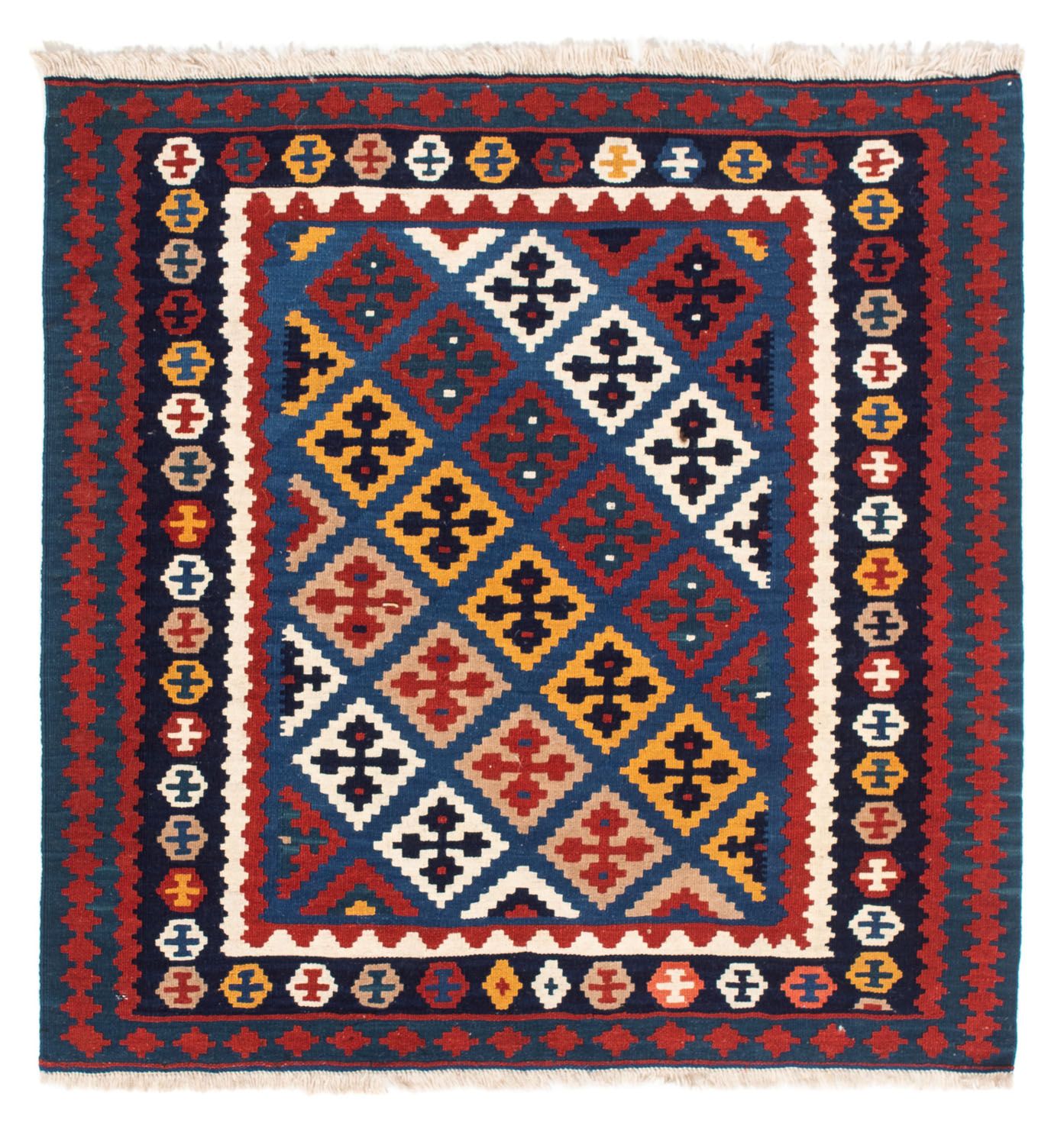 Kelimteppe - Orientalsk square  - 104 x 103 cm - mørkeblå