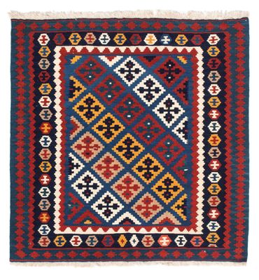 Kelim Rug - Oriental square  - 104 x 103 cm - dark blue