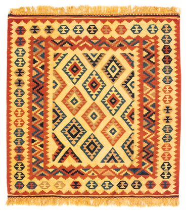 Kelim tapijt - Oosters vierkant  - 103 x 100 cm - beige