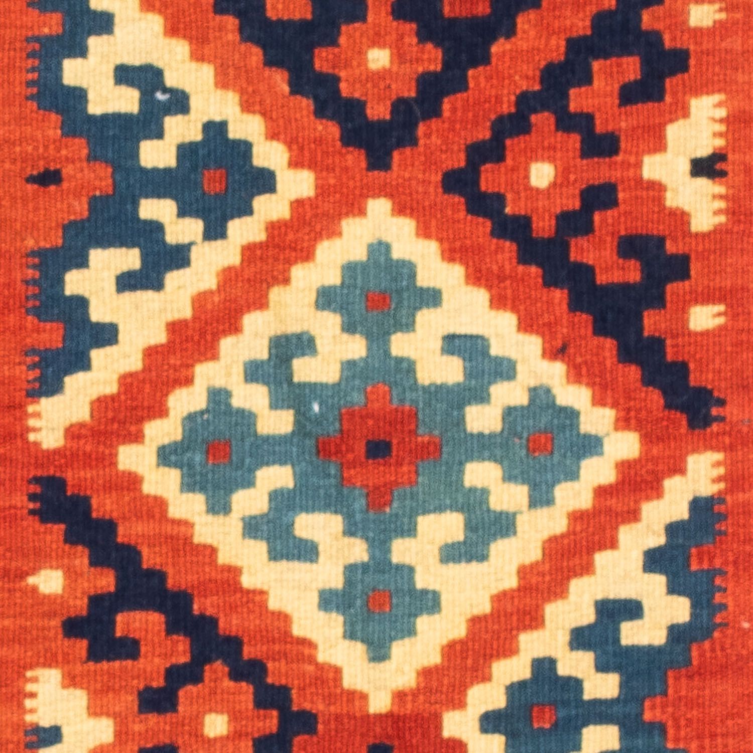 Kelim Carpet - orientalisk matta kvadrat  - 104 x 101 cm - flerfärgad