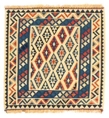 Kelimteppe - Orientalsk square  - 100 x 100 cm - beige