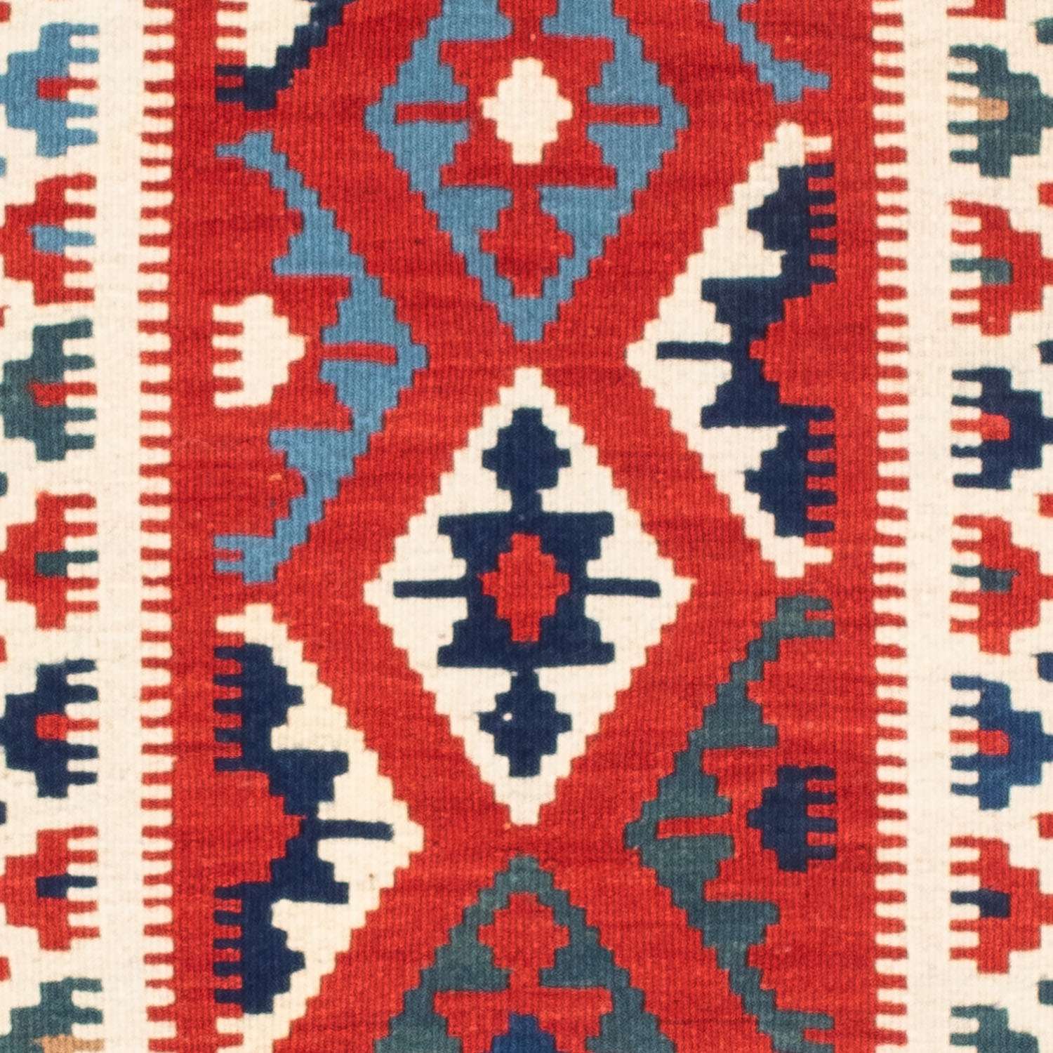 Kelim-tæppe - orientalsk firkantet  - 98 x 93 cm - mørkeblå