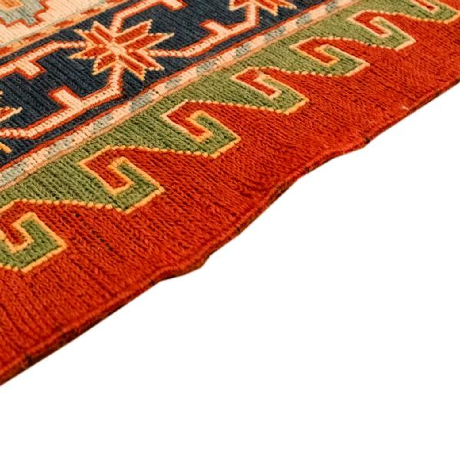 Kelim Carpet - orientalisk matta - 254 x 194 cm - mörkröd