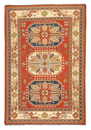 Kelim Carpet - orientalisk matta - 254 x 194 cm - mörkröd