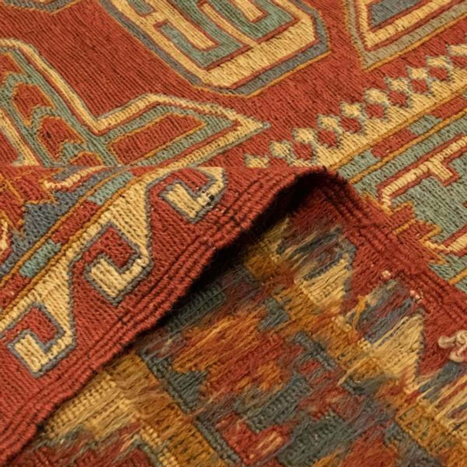 Kelimský koberec - Orientální - 248 x 206 cm - tmavě červená