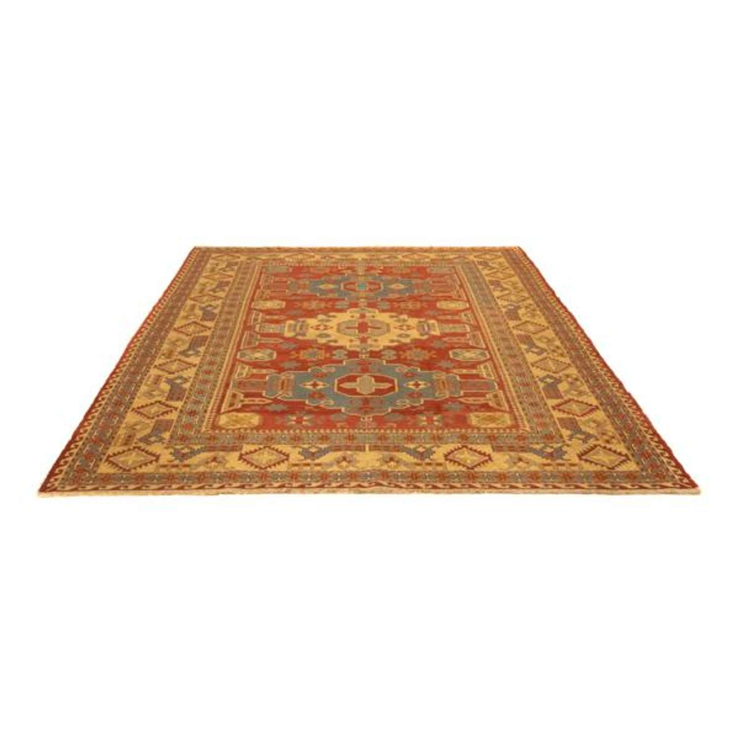 Kelim Carpet - orientalisk matta - 248 x 206 cm - mörkröd