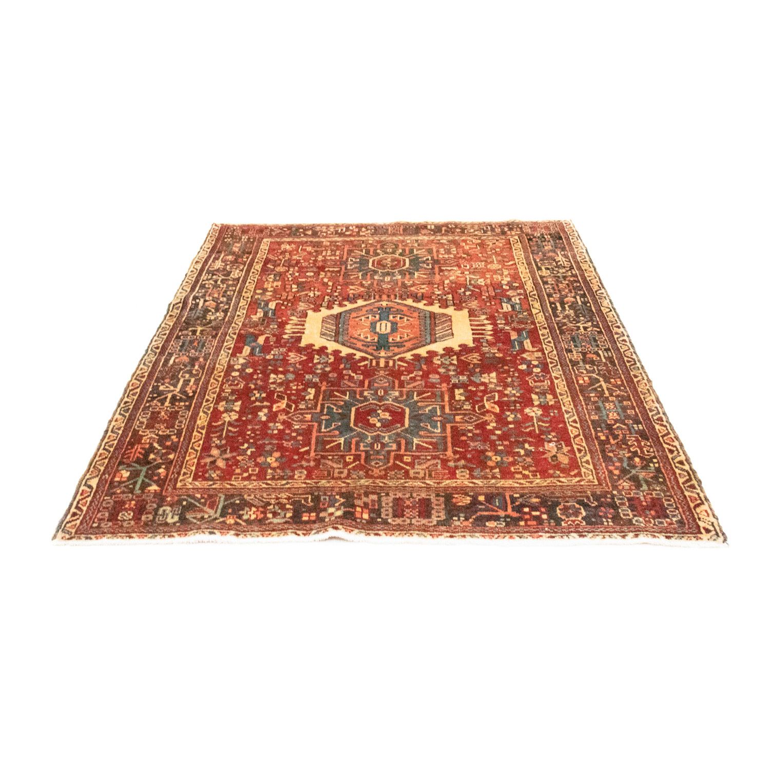 Tapis persan - Nomadic - 190 x 140 cm - rouge foncé