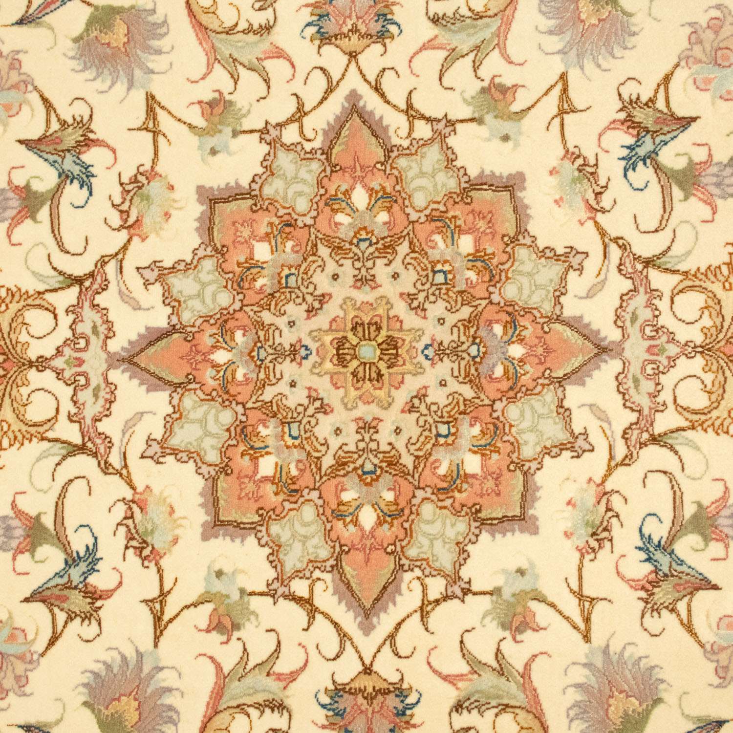 Perský koberec - Tabríz - Královský - 150 x 104 cm - béžová