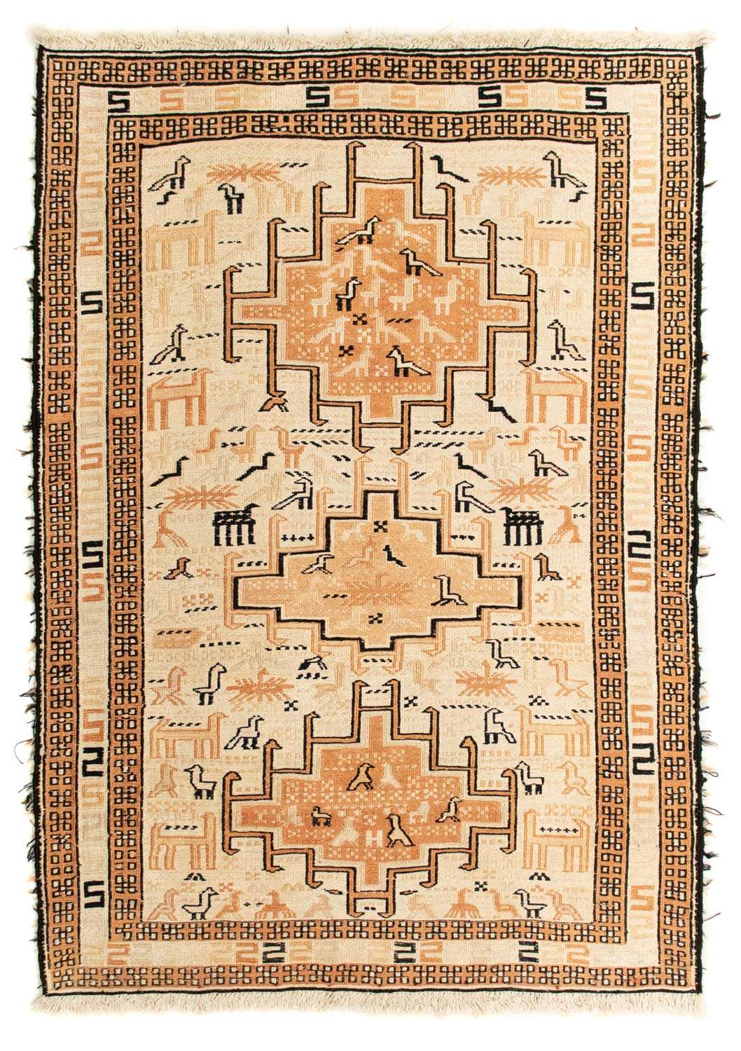 Tapis Kelim - Oriental - 100 x 71 cm - beige