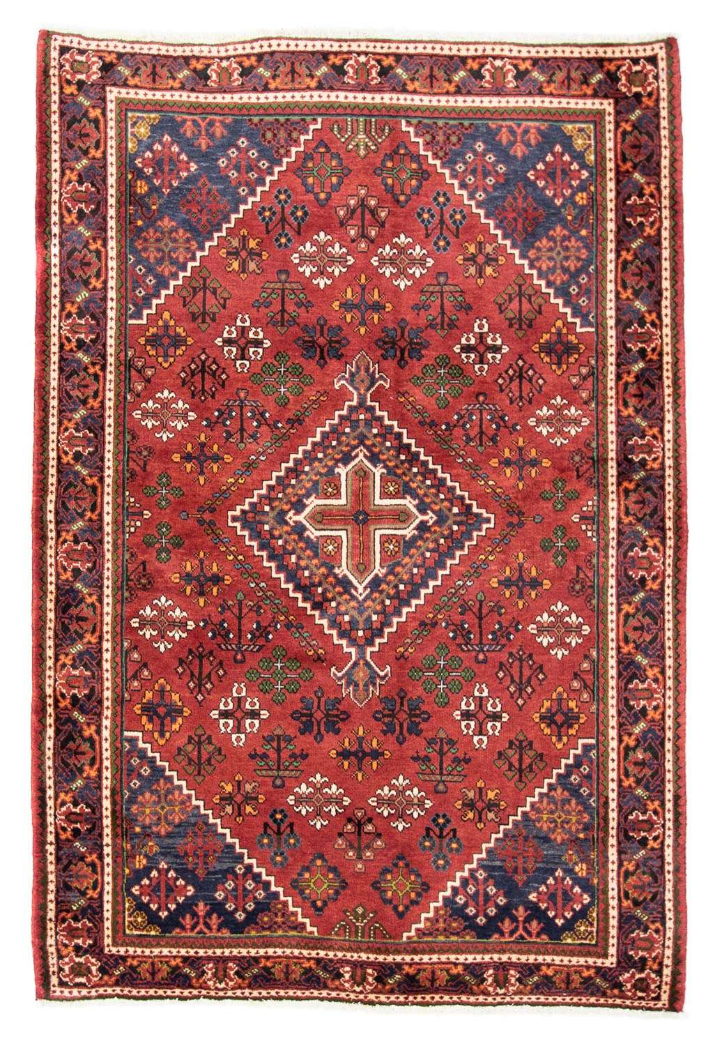 Tapis persan - Nomadic - 205 x 138 cm - rouge foncé