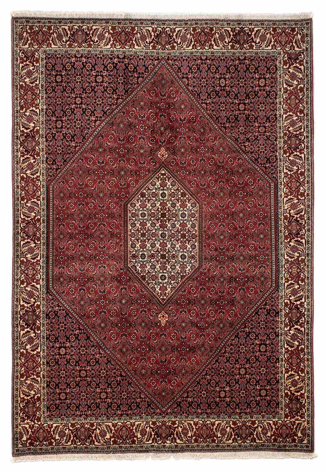 Alfombra persa - Bidjar - 282 x 204 cm - rojo oscuro