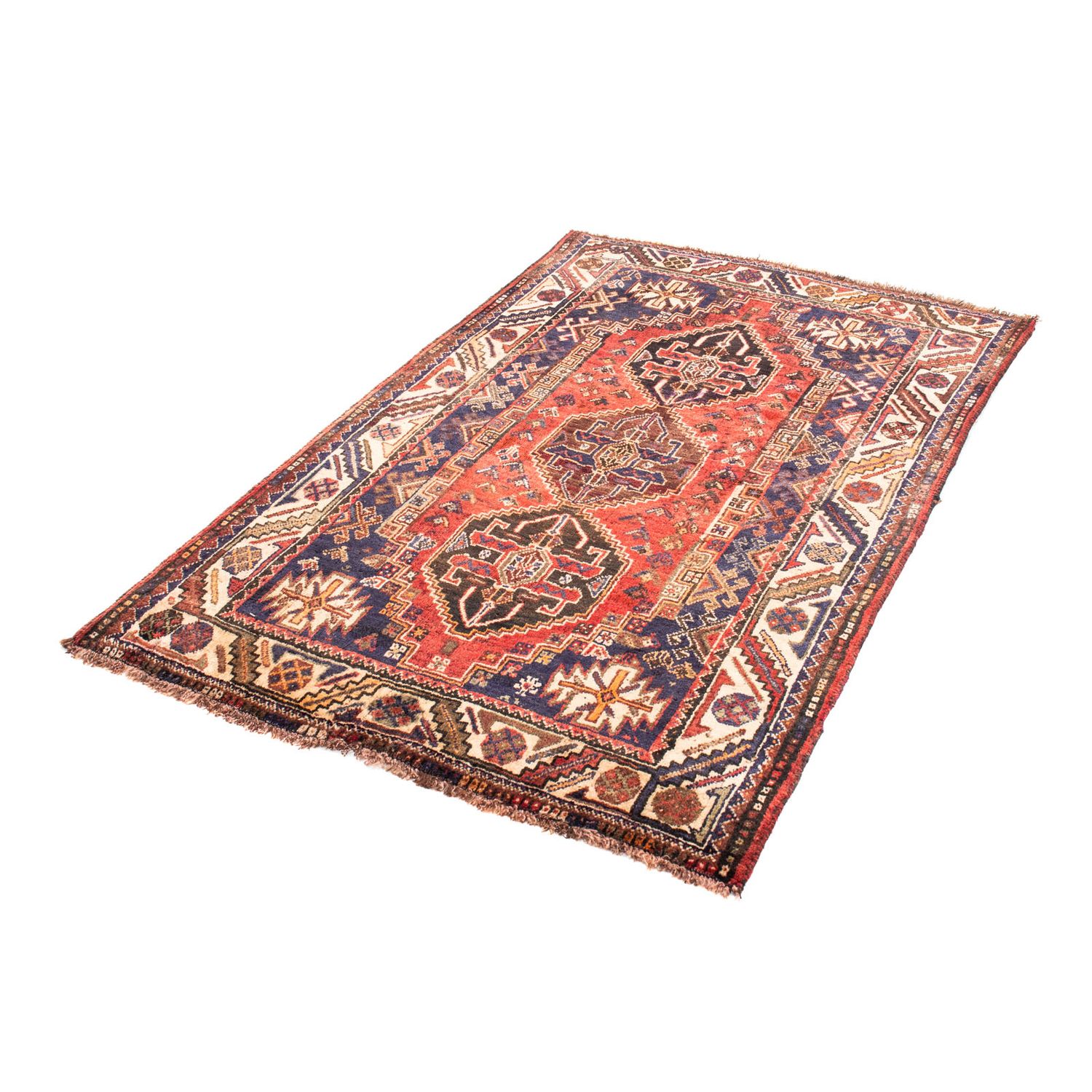 Tapis persan - Nomadic - 162 x 105 cm - rouge foncé