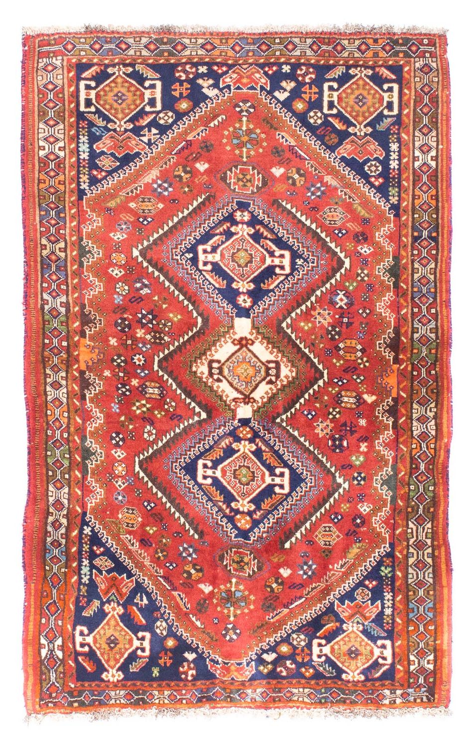 Alfombra persa - Nómada - 170 x 105 cm - rojo oscuro