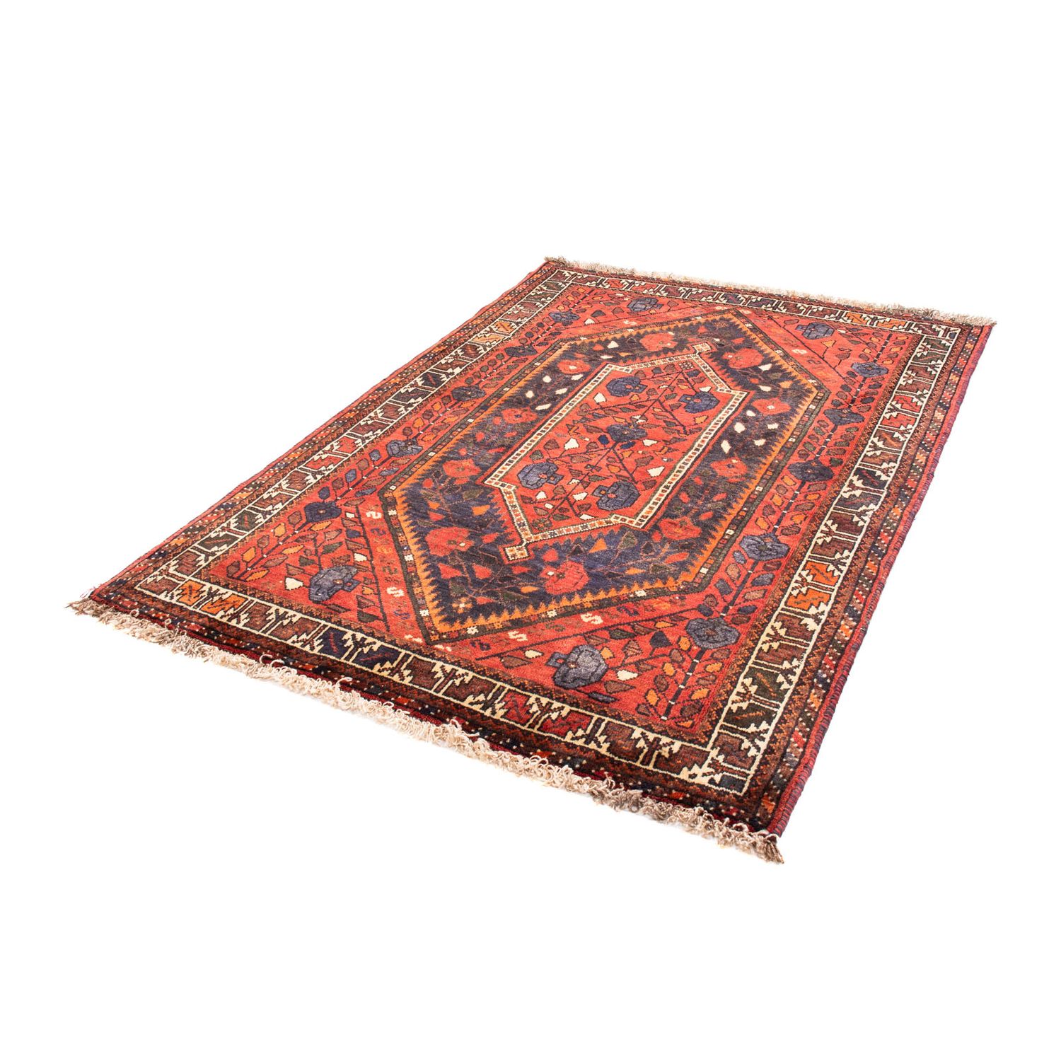 Tapis persan - Nomadic - 180 x 127 cm - rouge foncé