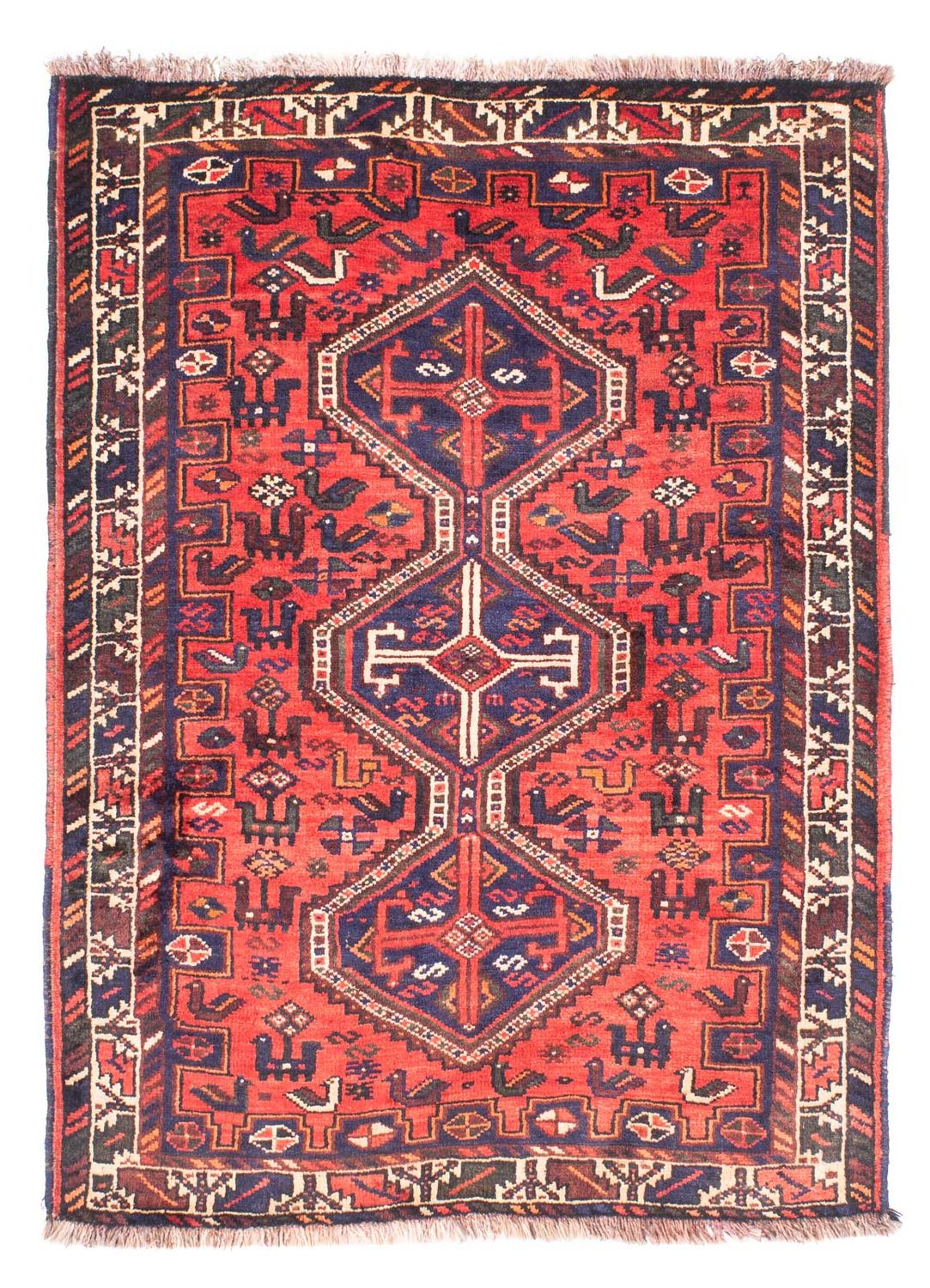 Tapis persan - Nomadic - 162 x 110 cm - rouge clair