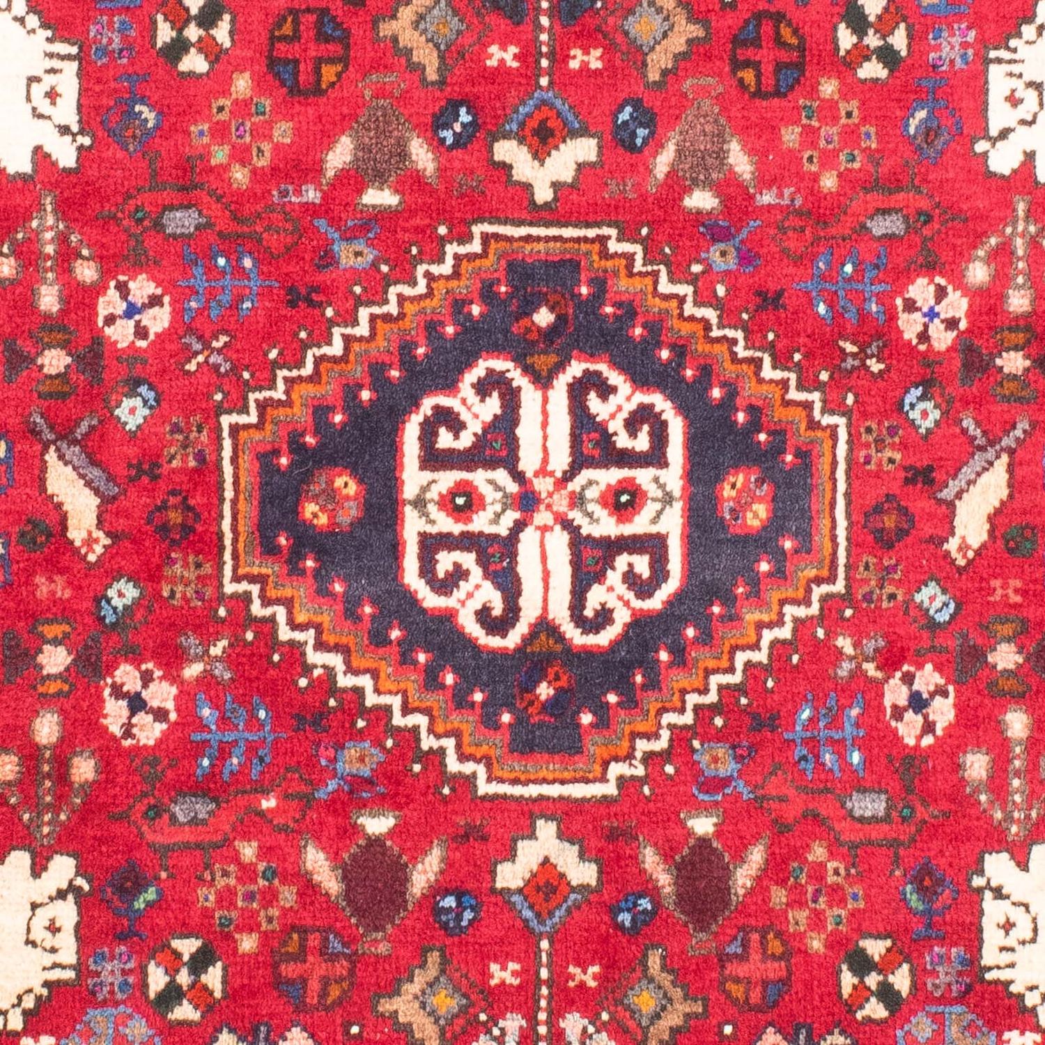 Tapis persan - Nomadic - 147 x 106 cm - rouge