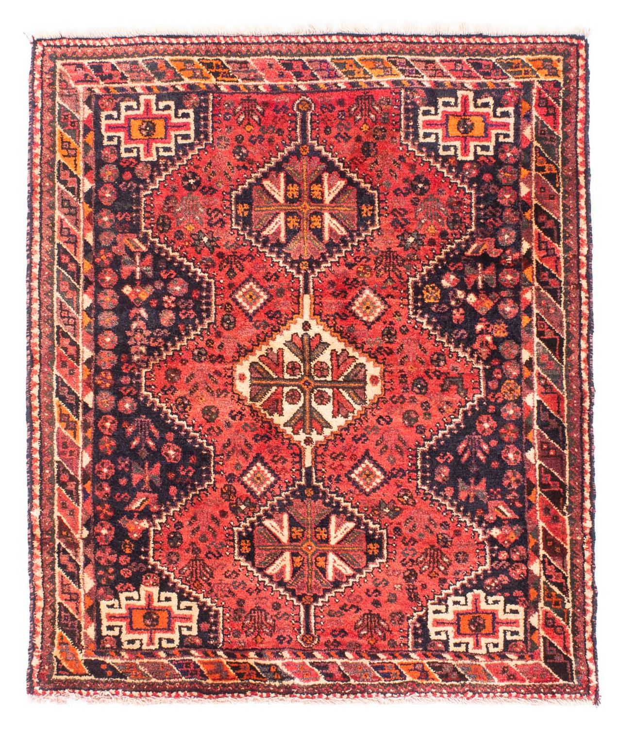 Perser Rug - Nomadic - 145 x 120 cm - dark red