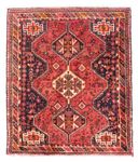 Tapis persan - Nomadic - 145 x 120 cm - rouge foncé