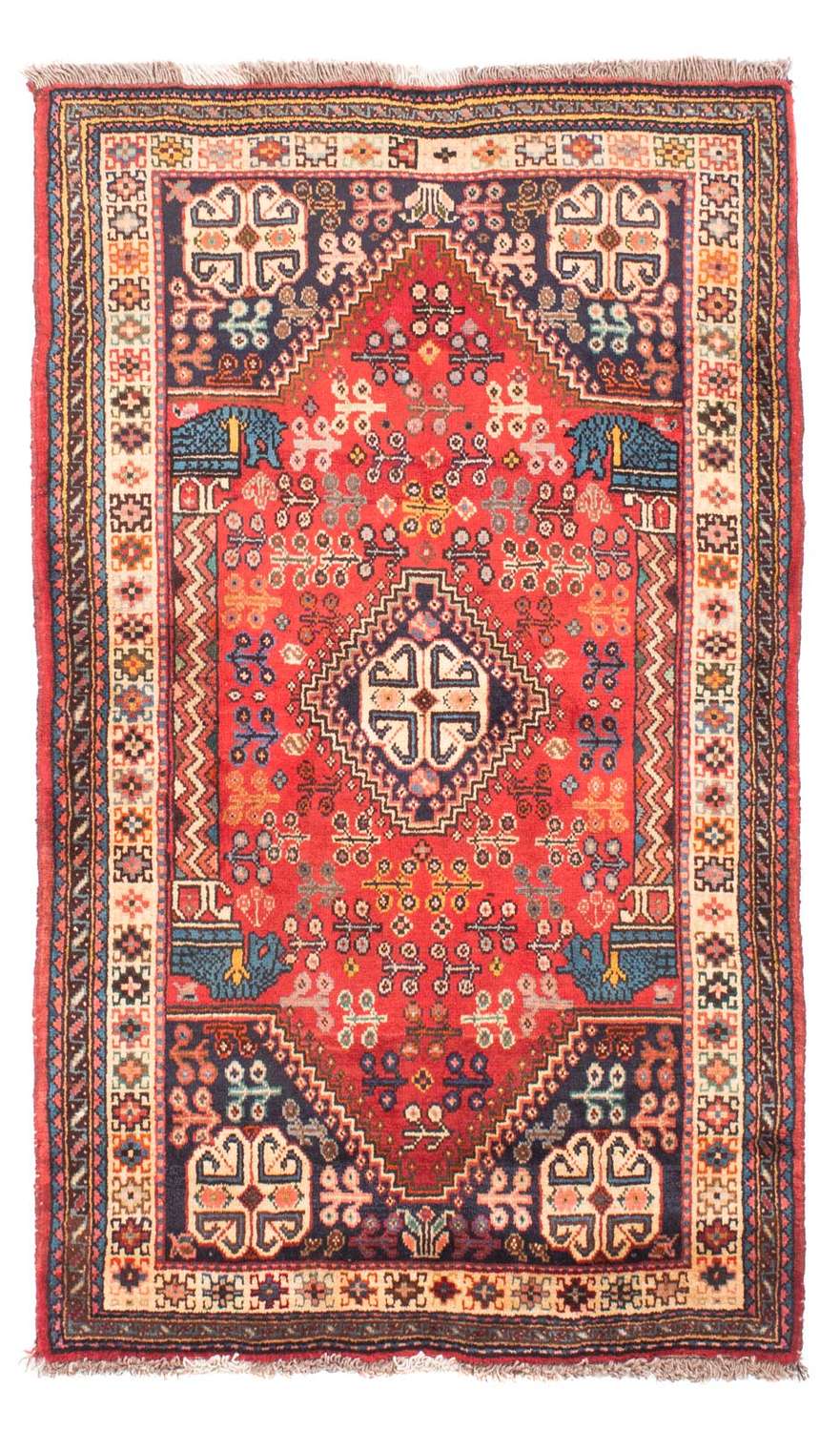 Persisk tæppe - Nomadisk - 175 x 110 cm - mørkerød
