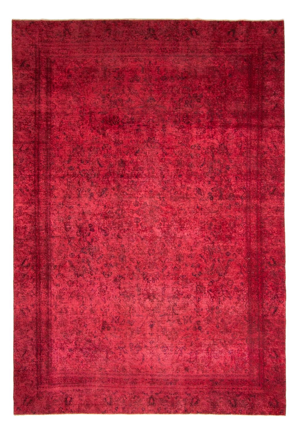 Tapis vintage - 344 x 259 cm - rouge foncé