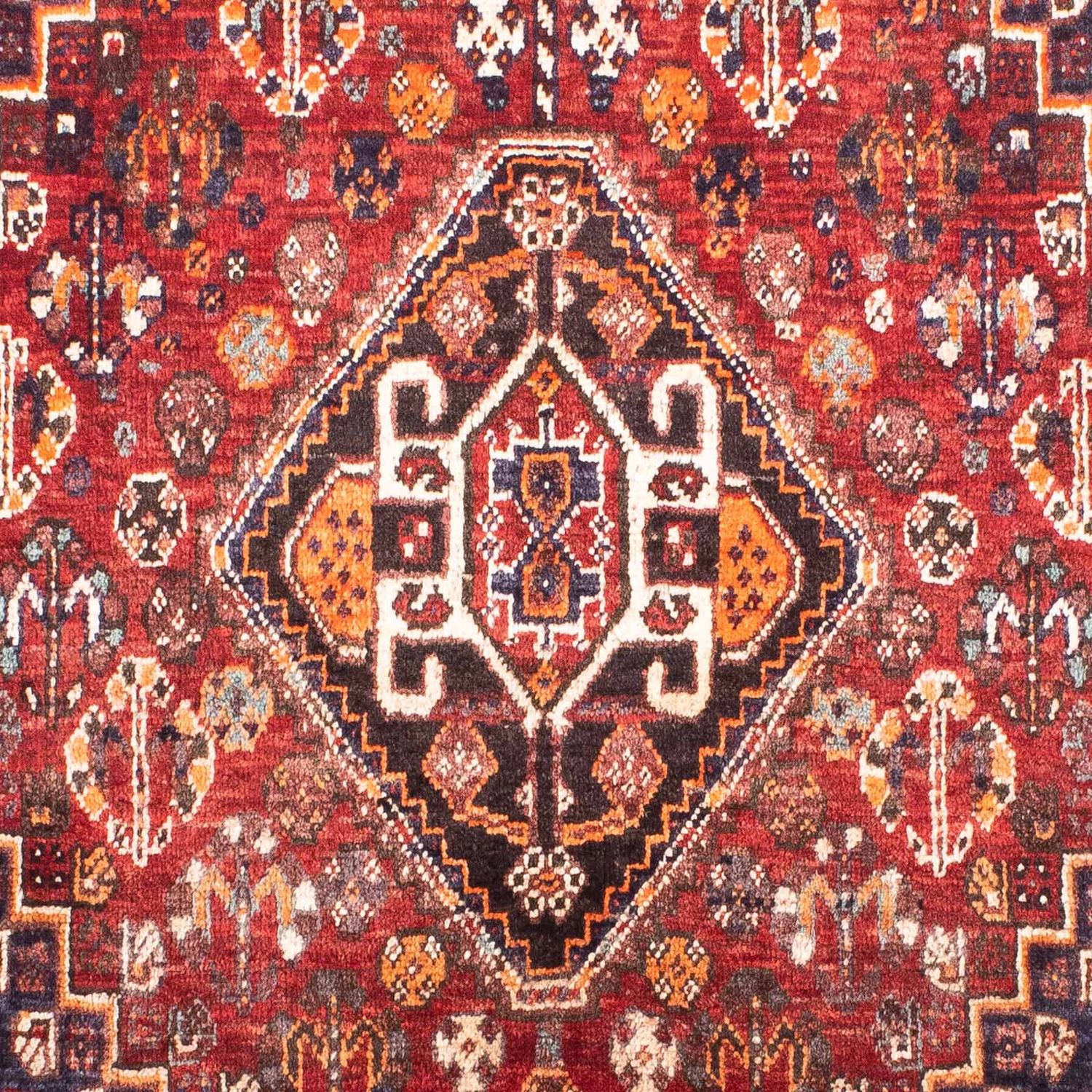 Alfombra persa - Nómada - 160 x 119 cm - rojo oscuro