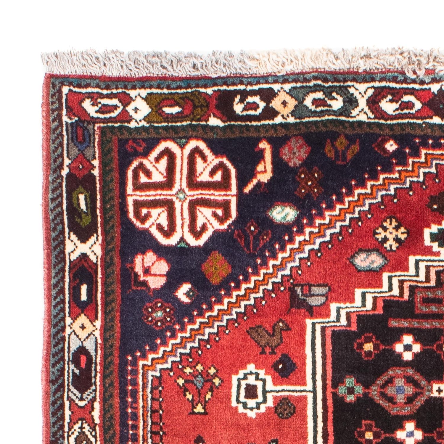 Tapis persan - Nomadic - 170 x 116 cm - rouge foncé