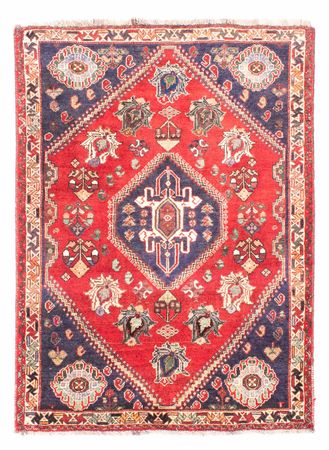 Tapis persan - Nomadic - 160 x 116 cm - rouge foncé