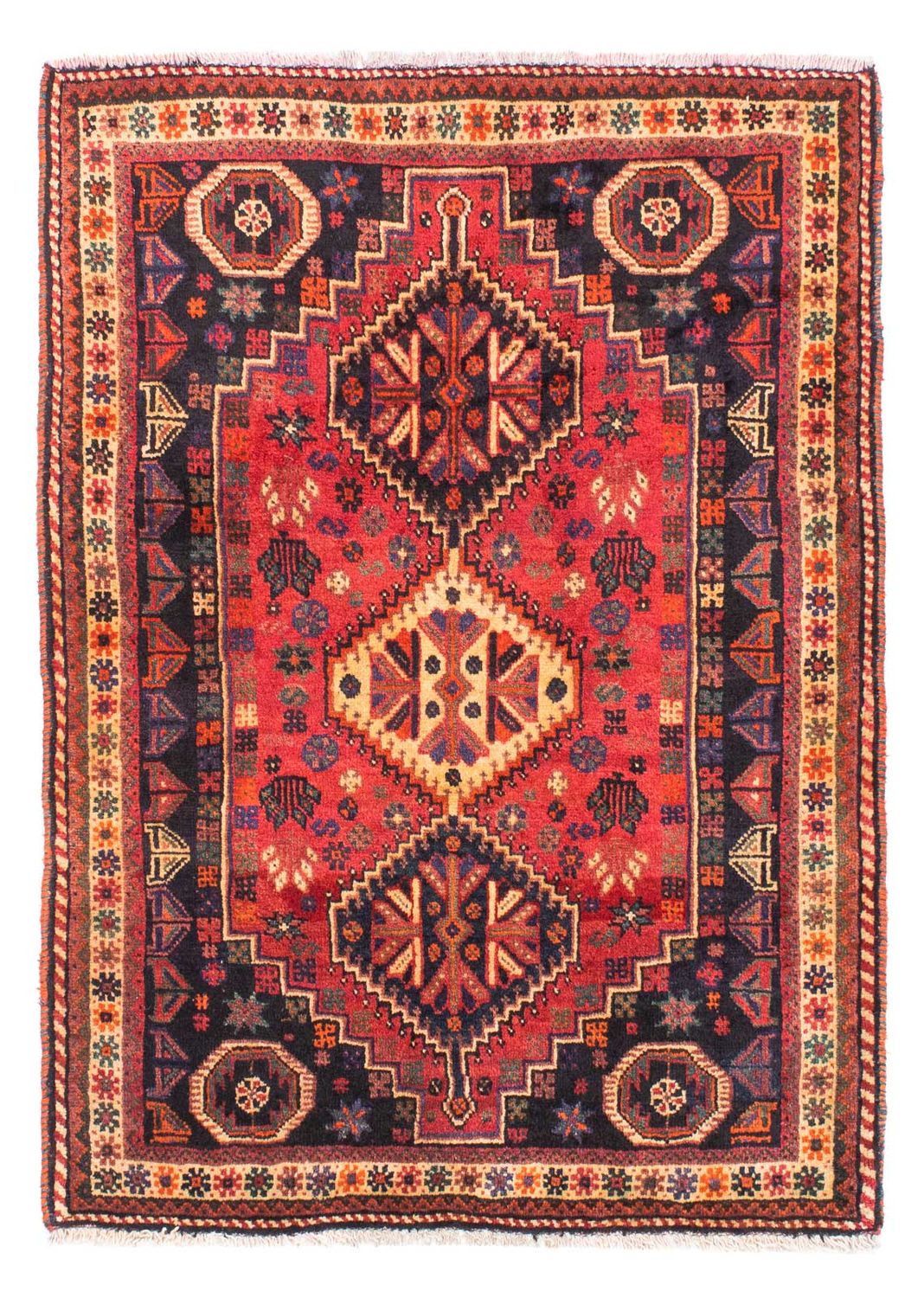 Tapis persan - Nomadic - 163 x 118 cm - rouge foncé