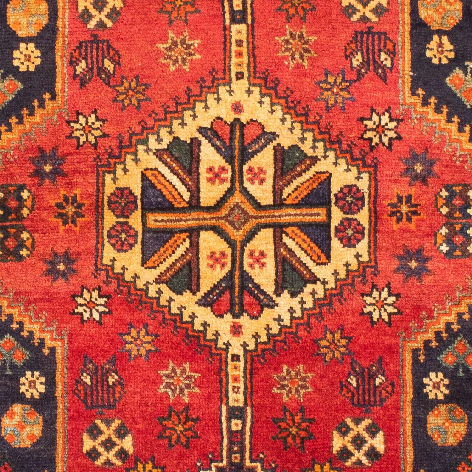 Persisk tæppe - Nomadisk - 170 x 116 cm - mørkerød