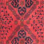 Afghánský koberec - Kunduz - 146 x 104 cm - tmavě červená