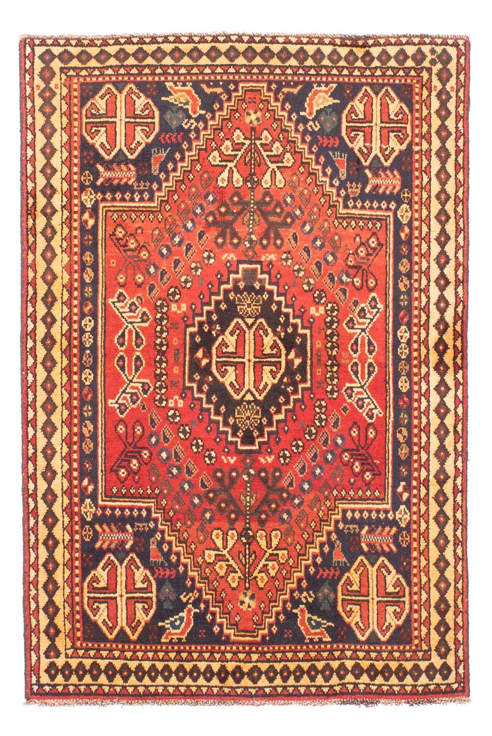 Alfombra persa - Nómada - 144 x 96 cm - rojo