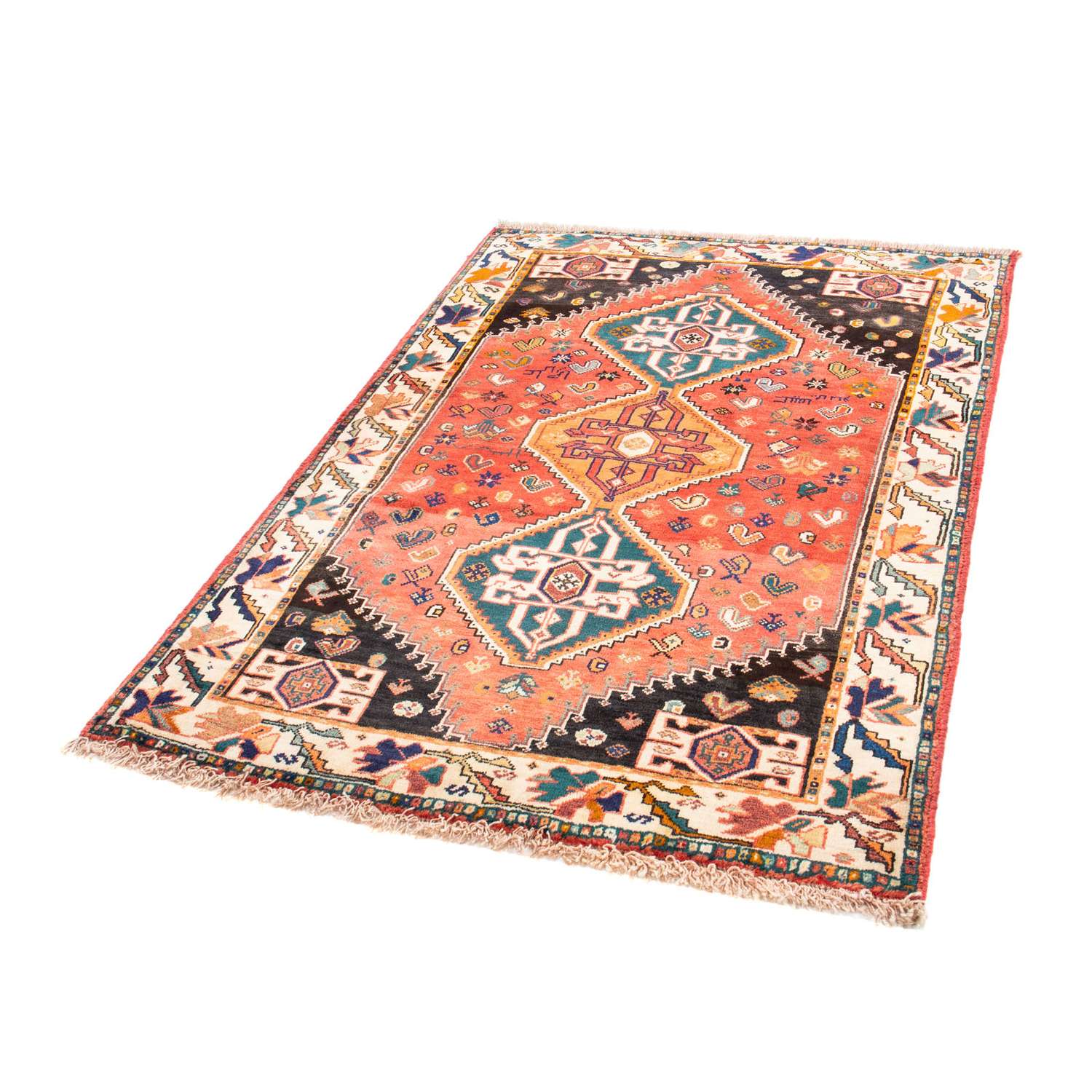 Persisk tæppe - Nomadisk - 151 x 108 cm - lysrød
