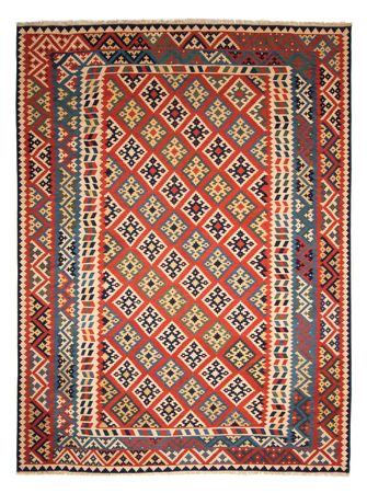 Kelim Carpet - orientalisk matta - 404 x 302 cm - röd