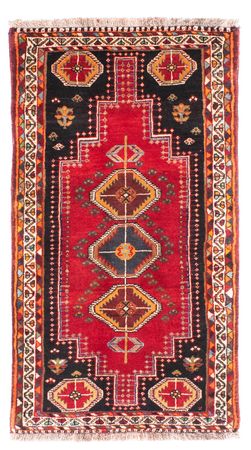 Alfombra persa - Nómada - 160 x 81 cm - rojo oscuro