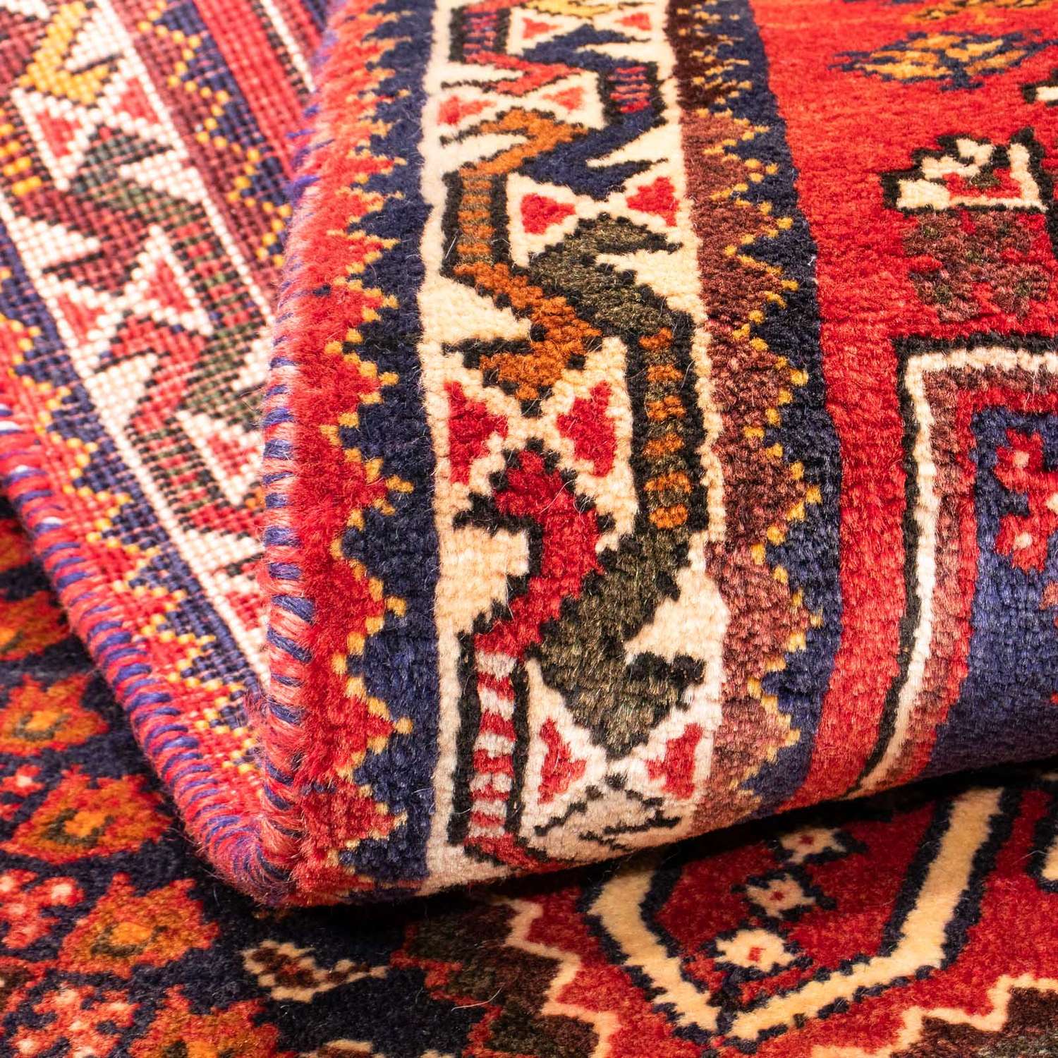 Persisk teppe - Nomadisk - 148 x 80 cm - mørkeblå