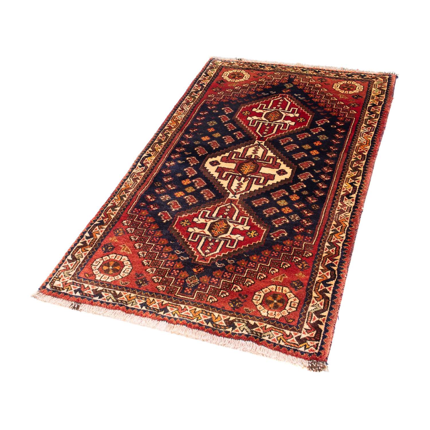 Perský koberec - Nomádský - 148 x 80 cm - tmavě modrá