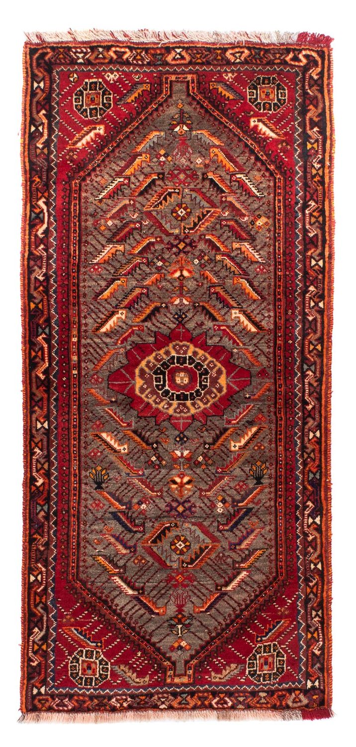 Tapis de couloir Tapis persan - Nomadic - 168 x 80 cm - rouge foncé