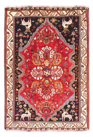 Alfombra persa - Nómada - 166 x 114 cm - rojo oscuro