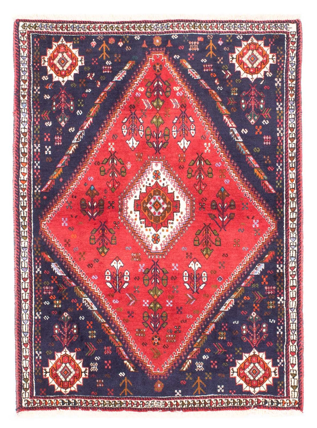 Tapis persan - Nomadic - 147 x 107 cm - bleu foncé