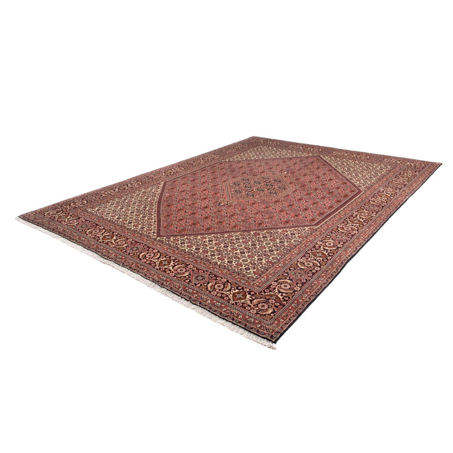 Tapis persan - Bidjar - 340 x 248 cm - rouge clair